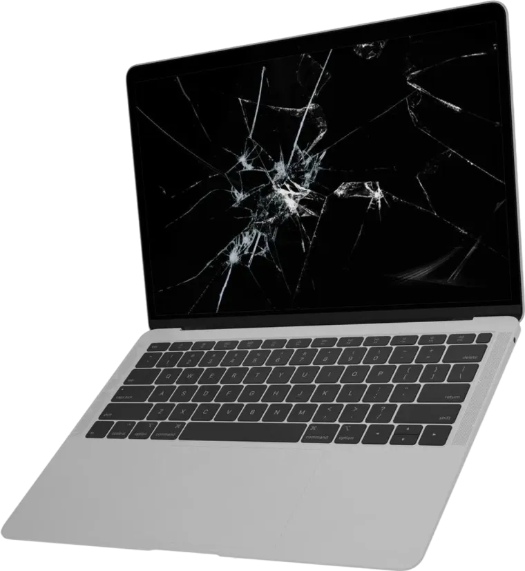 Notebook com a tela trincada